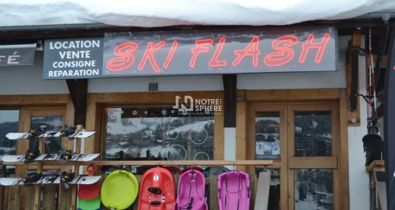 Photo du magasin Ski Flash pied des pistes à Megève Jaillet